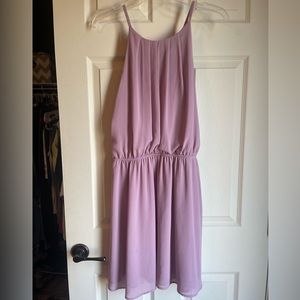 DNA Couture Cinched Waist Lavender Dress